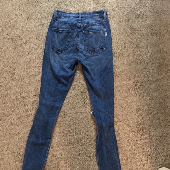 Dark wash high waisted ripped jeans - Picture 2 of 2